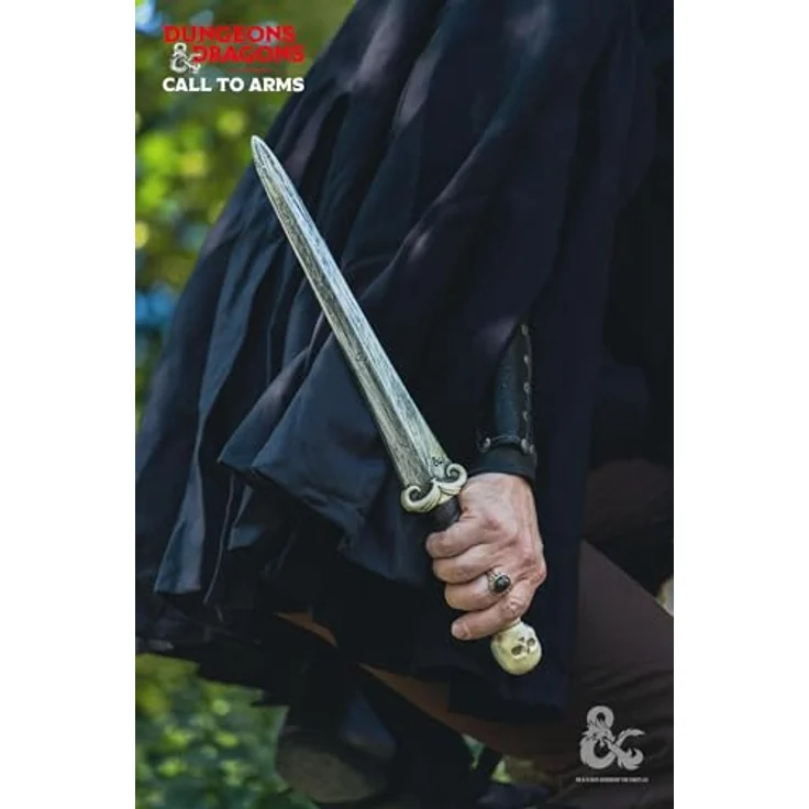 Burgschneider Dungeons & Dragons Schaumstoff-Dolch Rogue, 45 cm mit Totenkopfgriff und texturierter Klinge, für LARP und Cosplay – Bild 4
