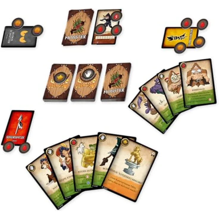Ottavio Backstab Heroes - Chaotisches Kartenspiel für Anti-Helden, mit 110 Spielkarten, für 3-6 Spieler, gelb – Bild 5