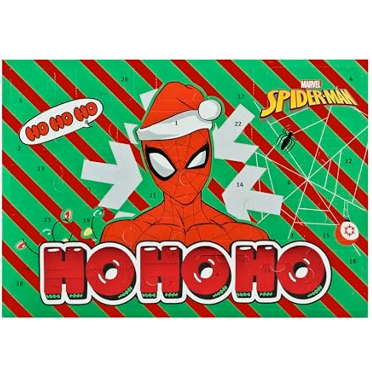 Undercover SPAN8027 - Spiderman Adventskalender für Kinder, mehrfarbig - Gefüllt mit 24 Schreibwaren Überraschungen und kleinen Spielzeugen, SPIDERMAN Motiv, für Kinder ab 3 Jahren – Bild 2