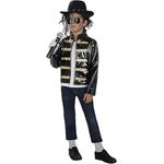 Funidelia Michael Jackson Militär Jacke für Jungen, Kostüm-Zubehör in Schwarz, Größe 10-12 Jahre