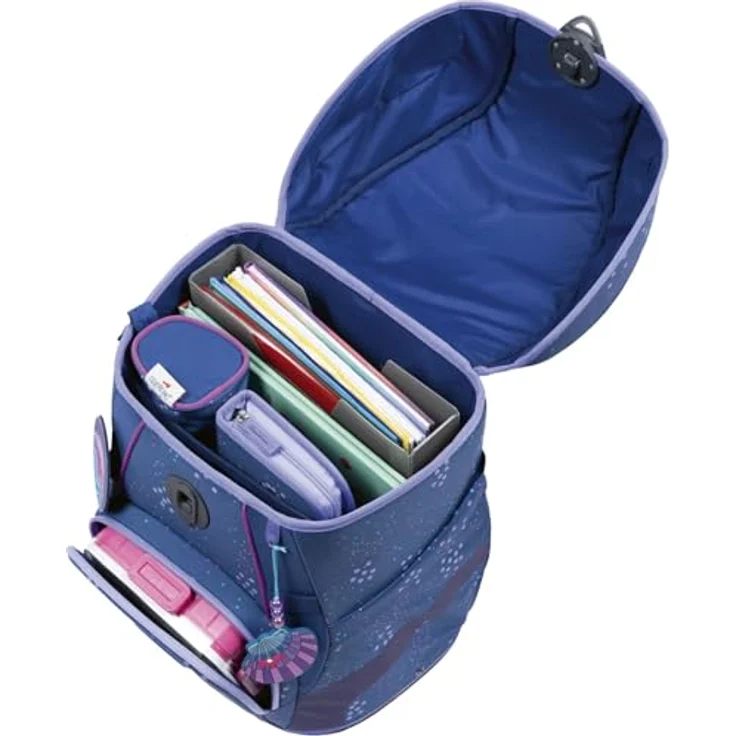 DerDieDas® Schulrucksack ErgoFlex Tiny Set, modischer Rucksack mit verstärktem Taschenboden und smartem Innenleben, schwarz – Bild 5