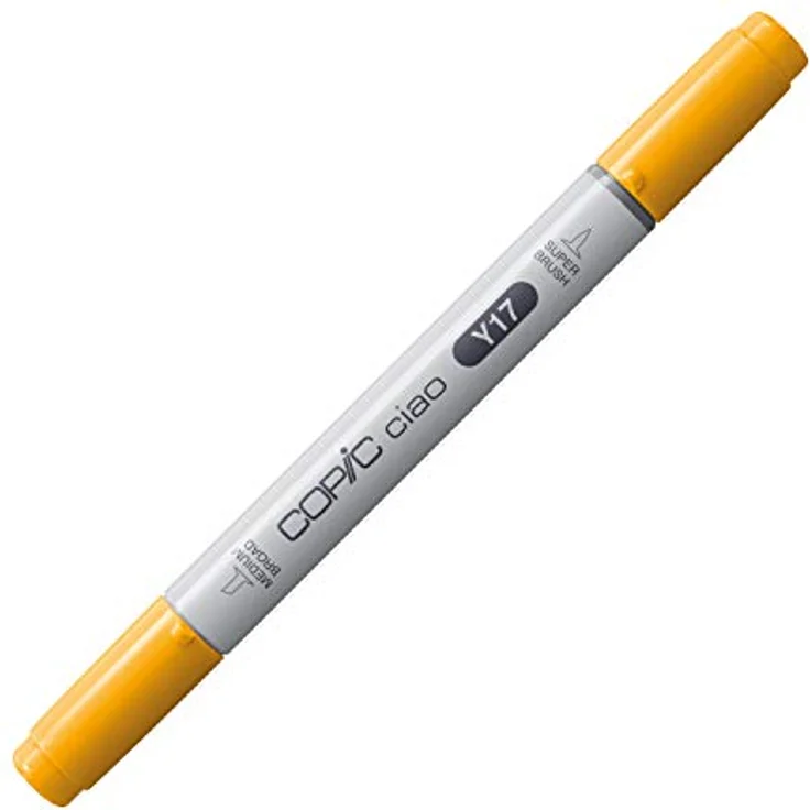 Copic COPIC Ciao Marker Typ Y - 17, Golden Yellow, vielseitiger Layoutmarker mit dualem Spitzensystem, mittelbreite und Brush-Spitze – Bild 1