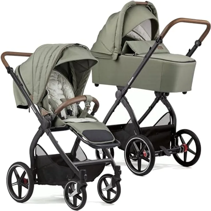 Gesslein FX4 Swing 2in1 Kinderwagen-Set inkl. Babywanne Lyx Design, ergonomische Babywanne, innovative Swing-Federung, leichtes Aluminiumgestell