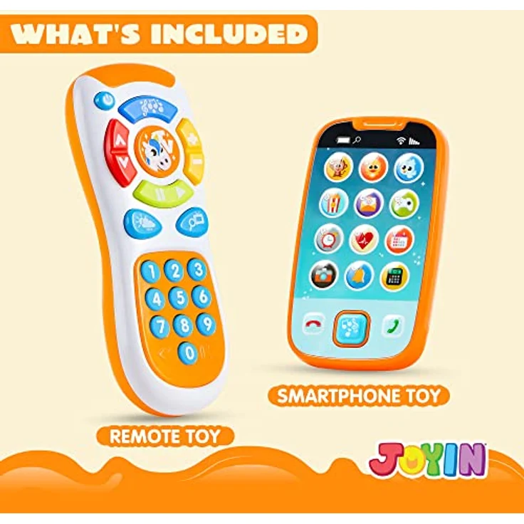 JOYIN Smartphone Spielzeug für Baby, Lernspielzeug mit Musik und Licht, Fernbedienung Babyphone für Kinder ab 6 Monaten, robust und kindersicher – Bild 3