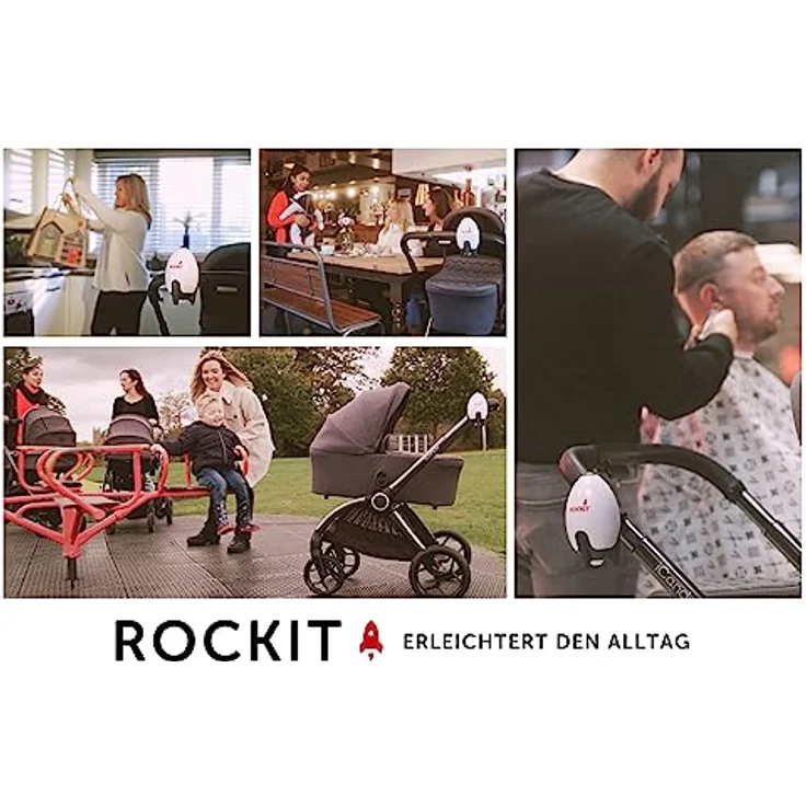 Rockit - Kinderwagenschaukler (wiederaufladbar) mit Halterung - passt auf jeden Kinderwagen – Bild 4