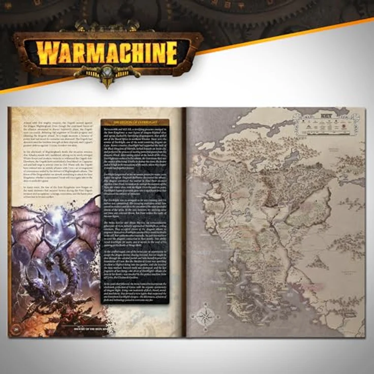 Steamforged Games Warmachine: Core Book, gebundener Leitfaden mit über 140 Seiten, Regeln und Fraktionsüberlieferungen für das Tisch-Kriegsspiel Warmachine – Bild 5