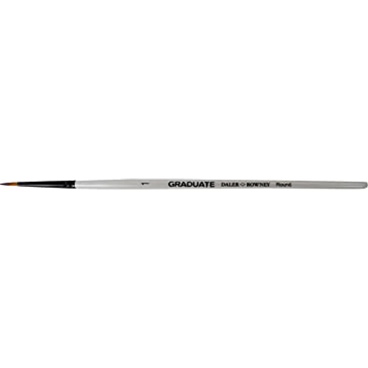 Daler-Rowney Graduate Acrylic/Oil Brush - Rundpinsel Nº1, Natur, kurzer Griff