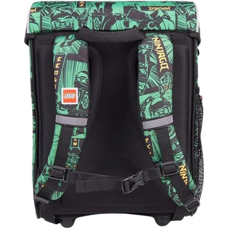 SKANDO BAGS Lego NINJAGO Schulranzen-Set - 6-teiliges Komplettpaket, CE-zertifiziertes Federmäppchen, Grün – Bild 3