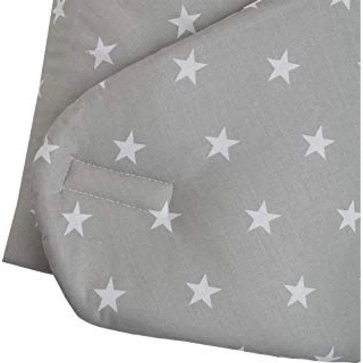 Steckkissen 100% Baumwolle 75x75cm Einschlagdecke Babyhörnchen doppelseitig weich ganzjährig multifunktional antiallergisch Babys Medi Partners (Tiere im Wald mit Grau Punkten) – Bild 7