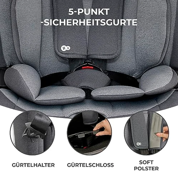 KinderKraft Oneto3, Kindersitz ECE R129/i-Size für Kinder von 76 bis 150 cm, mit Side Protect und H-Guard System, komfortabler Sitz – Bild 10