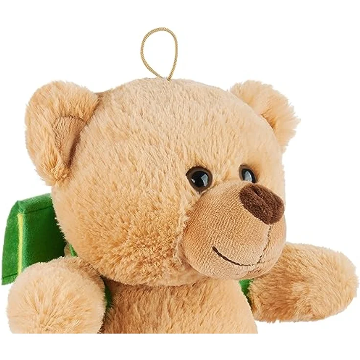 BRUBAKER Kuscheltier Teddybär "Travel Buddy" - 25 cm Glücksbringer für Reisende mit Rucksack - Beige/Hellbraun – Bild 4