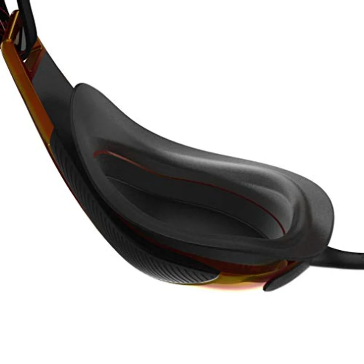 Speedo Fastskin Hyper Elite Mirror Goggles, Verbessertes Design, Komfortabler Stil, Schwarz und Silber, Erwachsene Unisex Größe – Bild 4