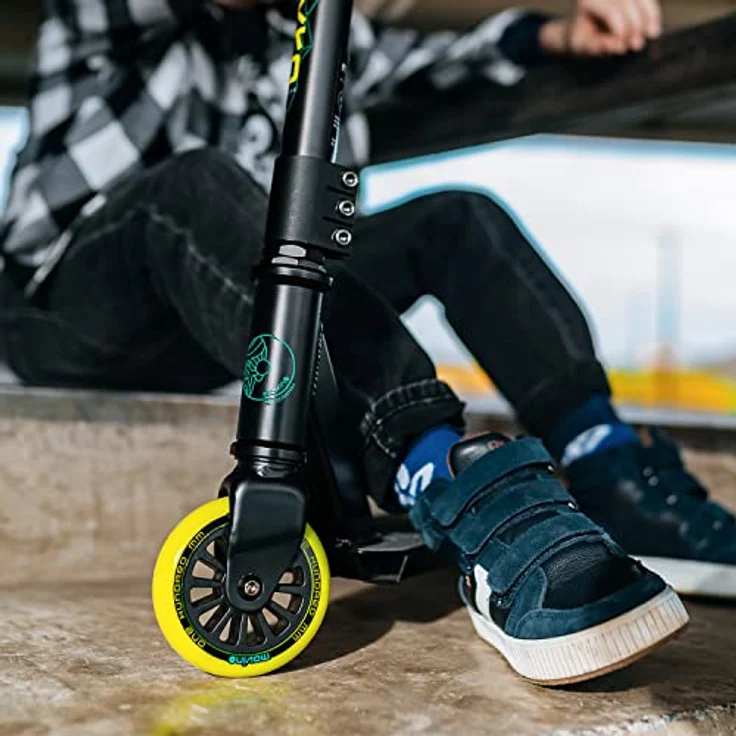 Movino Tyro Stuntscooter, professioneller Trick-Scooter für Kinder, Aluminiumdeck, 100 mm Räder, 50 kg Tragkraft, für 5-9 Jahre – Bild 2