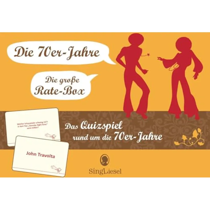 SingLiesel Das 70er-Jahre-Quiz - Nostalgie-Spiel für Senioren, XXL-Format im Großdruck, ideal bei Demenz
