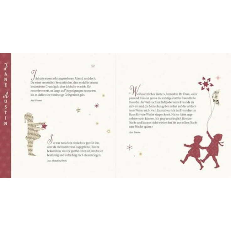 Coppenrath Verlag Adventskalenderbuch zum Aufschneiden, literarischer Advent mit 24 Texten von renommierten Autorinnen und Autoren, Glitzerleinen mit Goldfolie und Hochprägung – Bild 6