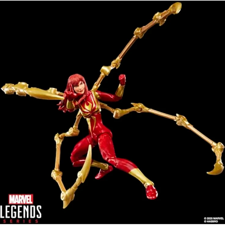 Spiderman Magic: The Gathering Mary Jane Watson (Iron Spider) Sammelfigur, 15 cm mit 7 Accessoires und Foilkarte – Bild 5
