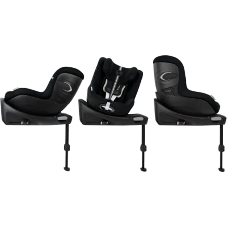 CYBEX Gold Kinder-Autositz Sirona Gi i-Size Plus inkl. Base, Ab ca. 3 Monaten bis 4 Jahre (Ab Geburt mit Neugeboreneneinlage), Max. 20 kg, 61 - 105 cm (Ab 40 cm mit Neugeboreneneinlage), Moon Black – Bild 5