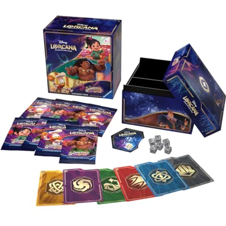 Ravensburger Disney Lorcana Trading Card Game - Shimmering Skies - Illumnieer's Trove (Englisch) - Sammelkarten Set mit exklusiven Inhalten und hochwertiger Aufbewahrungsbox - Preisvergleich