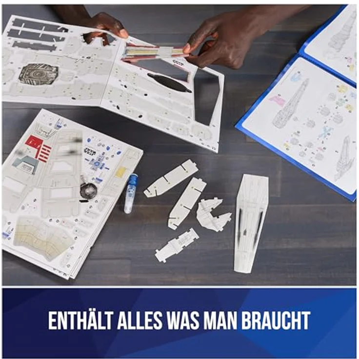 Spin Master 3D-Puzzle 4D Build - Star Wars - X-Wing Raumschiff, 160 Puzzleteile, hochwertiges Kartonmodell, filmgetreu, inklusive Kleber – Bild 4