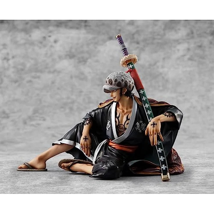 MegaHouse One Piece Warriors Alliance Trafalgar Law, Portrait of Pirates Sammelfigur, 17,5 cm, Wano Country Outfit, mit zusätzlichem Arm – Bild 3