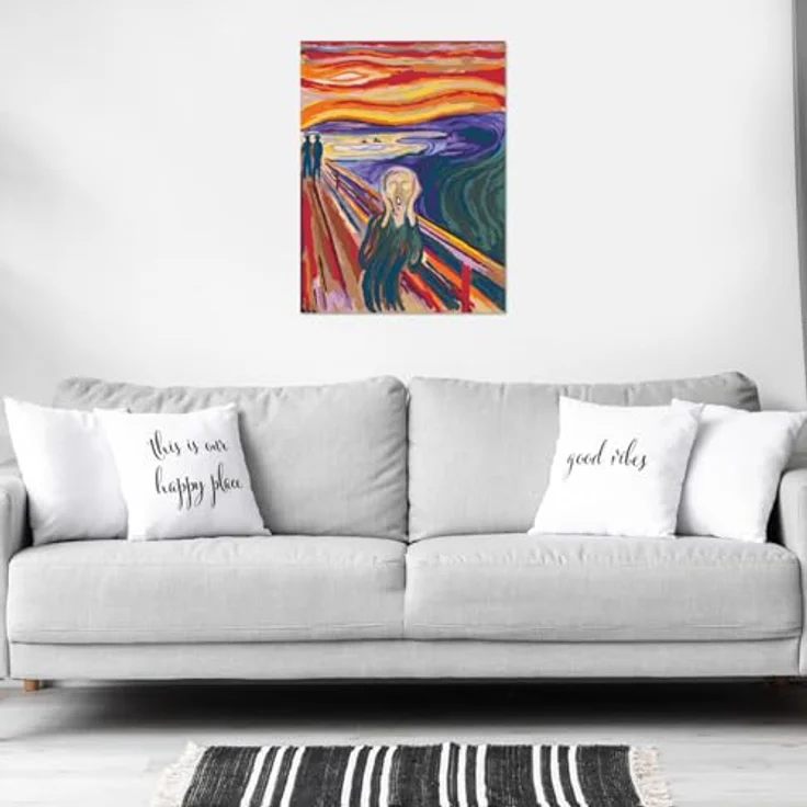 Ravensburger CreArt Malen nach Zahlen, ART Collection Munch: Der Schrei, für Erwachsene, Made in Europe, mit fertig gemischten Acrylfarben – Bild 4