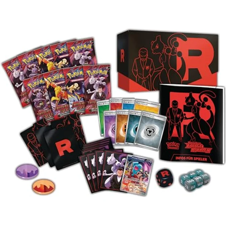 Pokémon Top-Trainer-Box Karmesin & Purpur – Ewige Rivalen, 1 Vollbild-Promokarte, 9 Boosterpacks, 45 Energiekarten und Premium-Zubehör – Bild 3