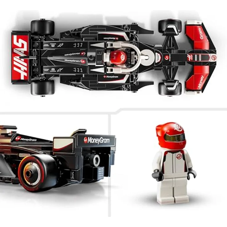 LEGO Speed Champions MoneyGram Haas F1 Team VF-24 Rennauto - Rennwagen Modell mit Formel 1 Minifigur - Für Kinder ab 10 Jahren und Motorsport Fans 77250 – Bild 4