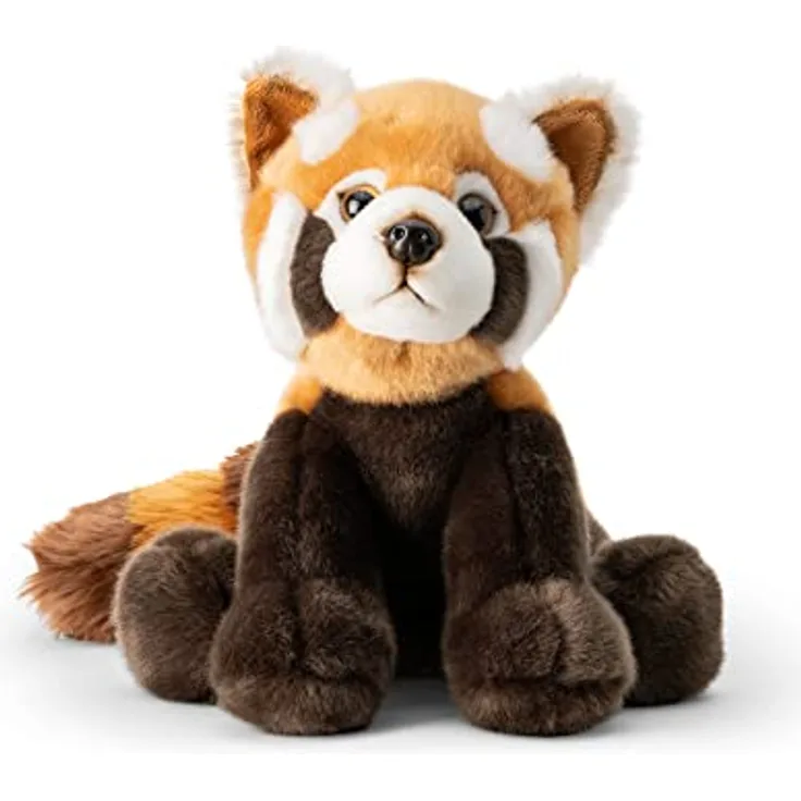 Tobar Plüsch Roter Panda Kuscheltier, realistisches Design, 100% recycelte PET-Füllung, inklusive Miniaturbuchlet mit Fakten