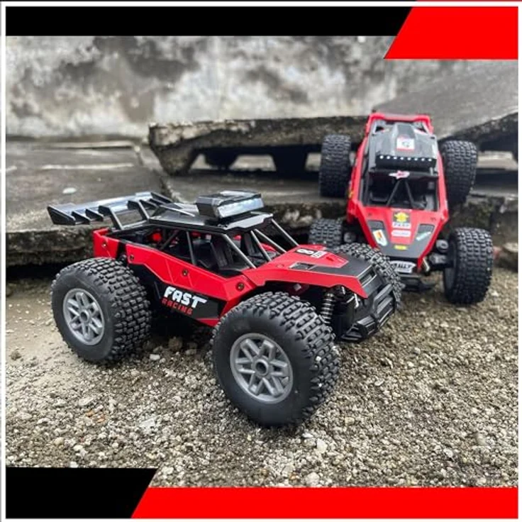 KINSAM Ferngesteuertes Auto,1:20 RC Auto für Kinder ab 6 Jahre,20 km/h Volles Proportional Monstertruck mit 2 AKKU 60min Spielzeit,2. 4Ghz Drift RC Car Kinder Geschenke Auto Ferngesteuert mit LED Licht – Bild 7