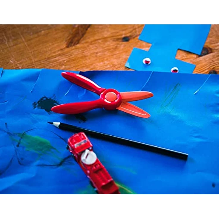 Fiskars Kinderschere, Ab 2 Jahren, Länge: 13 cm, Rot, Starter - Zum Erlernen des Schneidens, Kunststoffklingen und Griffe, Geeignet für Rechts- und Linkshänder, 1064065 – Bild 3