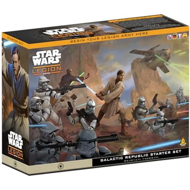 Atomic Mass Games Star Wars: Legion, Galactic Republic Starter Set mit 38 Miniaturen und General Kenobi als Commander – Bild 1