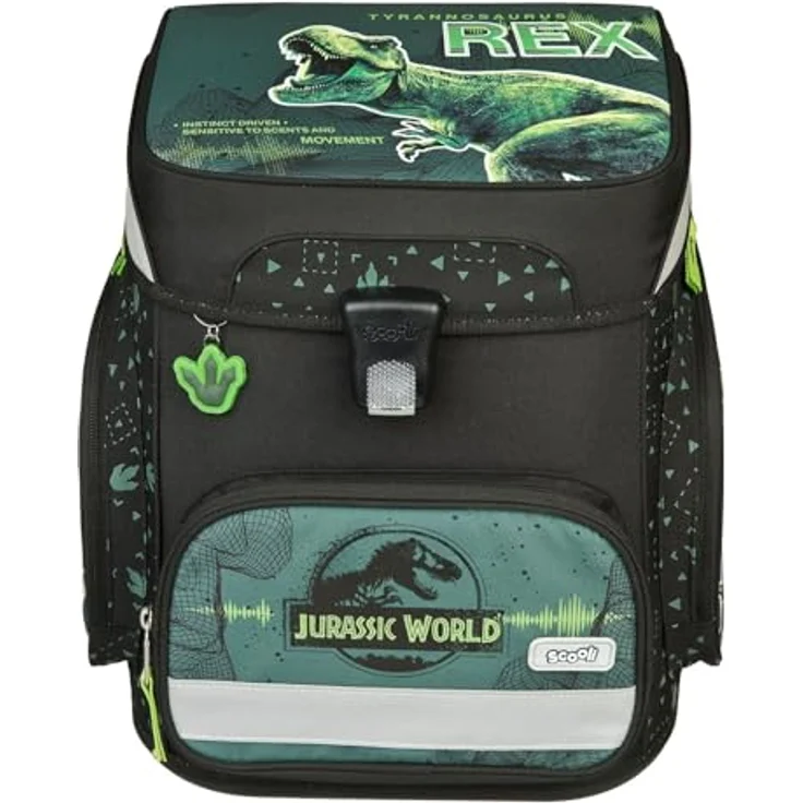 Scooli JUSP8255 EasyFit Schulranzen Set 5tlg.-Jurassic World, Niños - 18 Liter Volumen, abnehmbarer Brustgurt, reflektierende Oberflächen – Bild 2