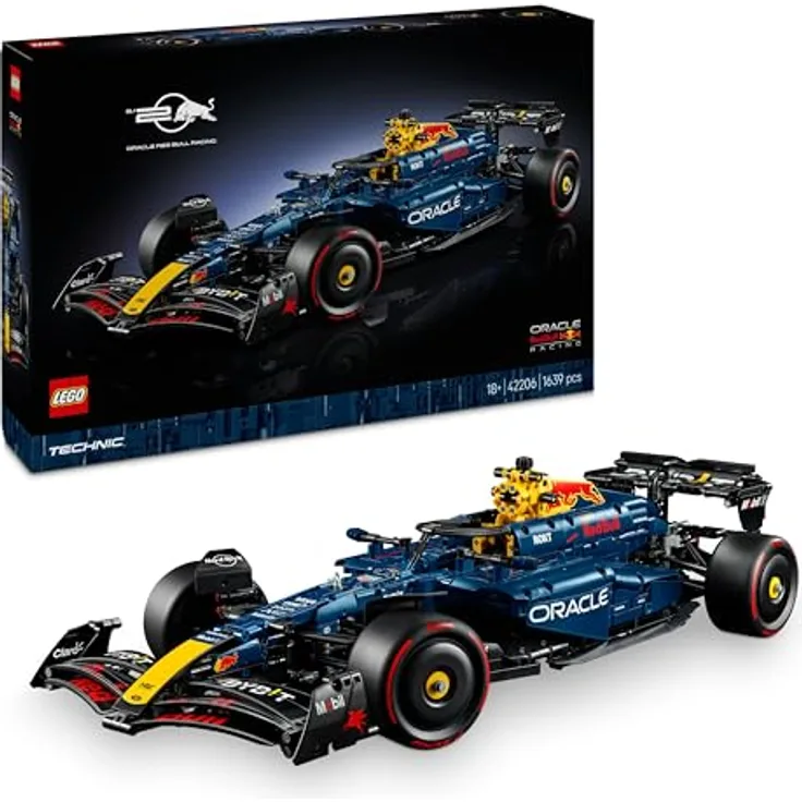 LEGO Technic 42206 Oracle Red Bull Racing RB20 F1 Rennauto, Bausatz mit authentischem V6-Motor und beweglichen Kolben, Mehrfarbig