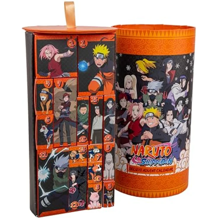 Cinereplicas Naruto Adventskalender Deluxe 2025, mit 24 exklusiven Geschenkartikeln, offiziell lizenziertes Merchandise für Fans und Sammler – Bild 3