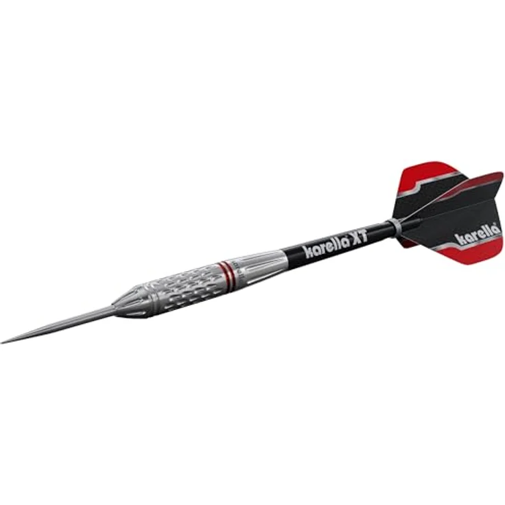 Karella Steeldart Commander Silver 90% Tungsten Steeldart, 23g, für Klassische Dartscheibe, 3 Dartpfeile mit Metallspitze, Dartboard, Wolfram, Profidart mit Flight und Shaft – Bild 2
