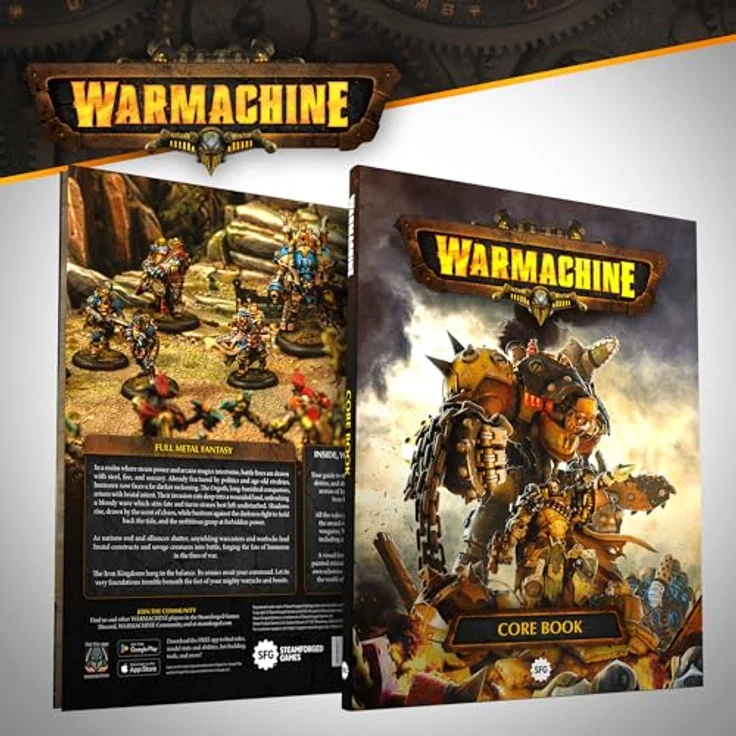 Steamforged Games Warmachine: Core Book, gebundener Leitfaden mit über 140 Seiten, Regeln und Fraktionsüberlieferungen für das Tisch-Kriegsspiel Warmachine – Bild 2