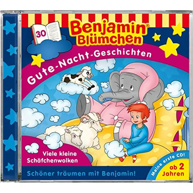 Kiddinx Hörspiel-CD Benjamin Blümchen, Gute-Nacht-Geschichten - Viele kleine Schäfchenw... - Entspannende Einschlafhilfe für Kinder ab 2 Jahren – Bild 2