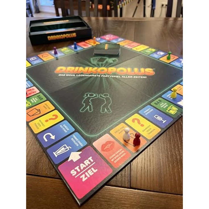 Gomazing Drinkopolus Partyspiel für Erwachsene inkl. Spiel "Theke", für 2-8 Spieler ab 18 Jahren, langlebige Materialien, deutsch – Bild 3