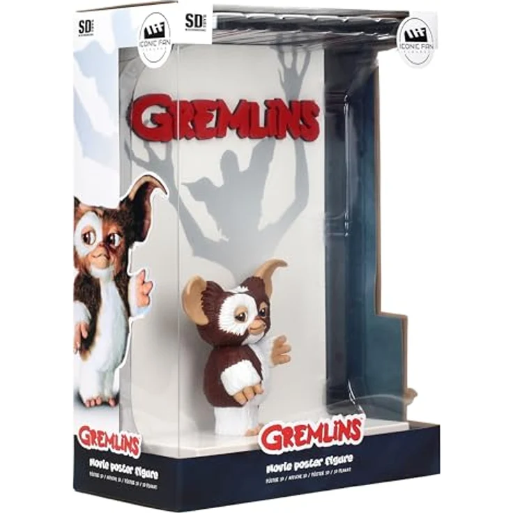 SD Toys Gremlins - Gizmo, detailreiche 3D-Figur mit original Filmplakat, Höhe 25 cm – Bild 6