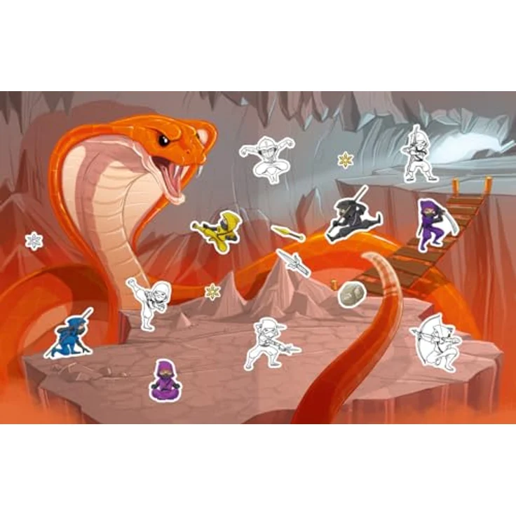 Ravensburger Verlag GmbH Sticker Mein Ausmalstickerbuch - Ninjas, über 250 ausmalbare Ninja-Sticker, 12 abwechslungsreiche Szenen – Bild 5