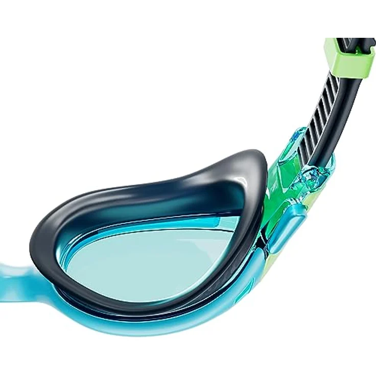 Speedo Unisex Kinder Biofuse 2.0 Schwimmbrille, Hyperschallblau/Echtes Marineblau/Lumogrün/Blau, One Size – Bild 3