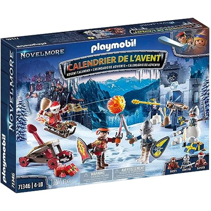 PLAYMOBIL Adventskalender Novelmore 71346 Kampf im Schnee, Adventskalender für Ritterfans mit Novelmore Figuren, Adventszeit voller Überraschungen, Spielzeug für Kinder ab 4 Jahren – Bild 2