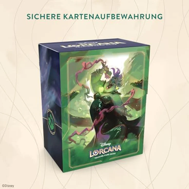 Ravensburger Disney Lorcana Trading Card Game: Archazias Insel - Deck Case Ursula, sichere Kartenaufbewahrung für bis zu 80 Karten, atemberaubendes Cinderella Sensation Artwork, kompakt und praktisch, Sammelkarten-Album, Motiv von Ursula aus Die Tintenlande – Bild 2