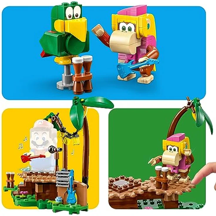 LEGO 71421 Super Mario Dixie Kongs Dschungel-Jam – Erweiterungsset mit Dixie Kong und Sqwaks der Papagei-Figuren, Spielzeug zum Kombinieren mit Starterset – Bild 4
