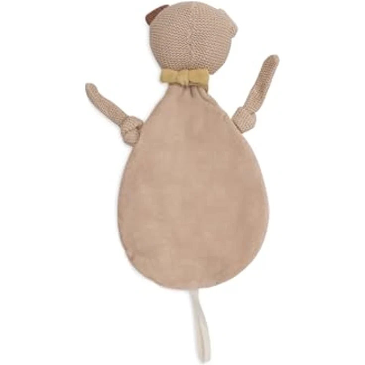 Jollein Schnullertuch Mick, Kuscheltuch mit Fleece-Bäuchlein und Schlaufe für Schnullerbefestigung, 28 x 13 cm – Bild 2