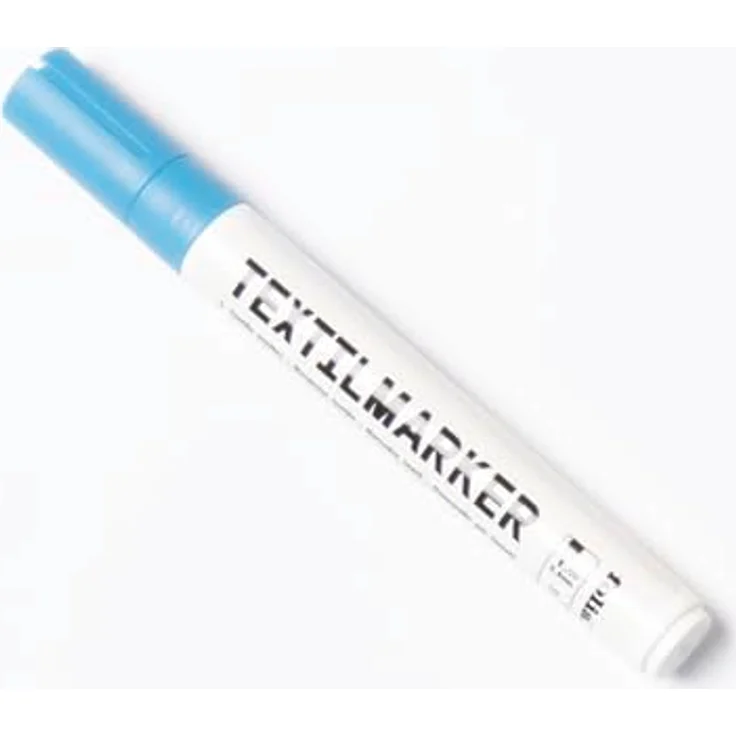 folia Basic Edition Textilmarker, 6 St. farbsortiert in gelb, pink, rot, dunkelblau, schwarz und dunkelgrün, wasserfest und lichtbeständig – Bild 3