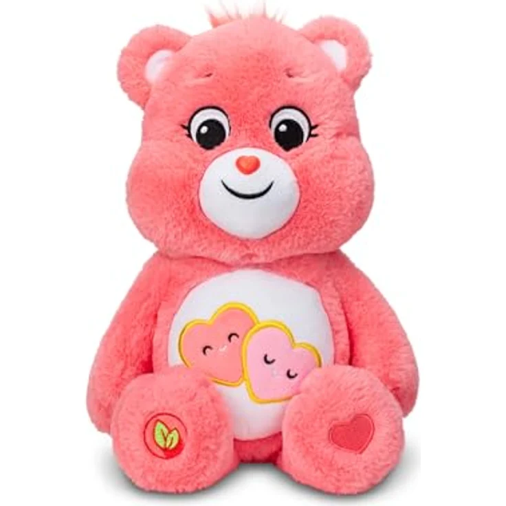 Care Bears Love-A-Lot Bear 22084, 14 Zoll kuschelweicher Plüschbär in Pink, Sammelspielzeug für Kinder ab 4 Jahren – Bild 2