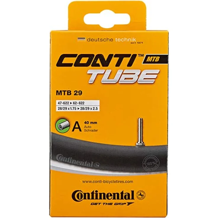 Continental Fahrradschlauch 28"/29" – Autoventil, 28/29 x 1.75-2.5 (47/62-622), langlebig und robust, schwarz – Bild 2