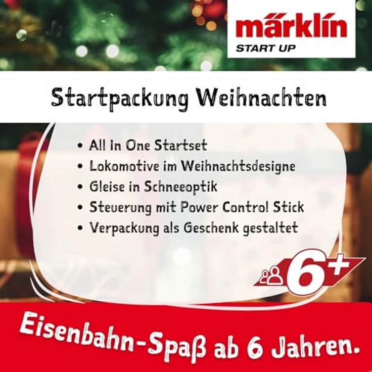 Märklin Startpackung Weihnachten, Modelleisenbahn Spur H0 mit Digital-Decoder mfx, kabellosem Infrarot-Steuergerät und C-Gleis-Anlage in Schneeoptik – Bild 3