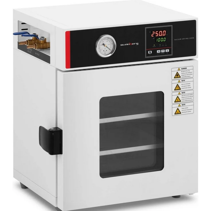 Steinberg Systems Dampfsterilisator Vakuumtrockenschrank 800 W 25 L Vakuumofen Trockenofen Trockenschrank, Stahl (Q235)/ABS, 25 l Kapazität, 800 W Leistung, bis zu 250 °C Temperatur, gehärtetes Glasfenster